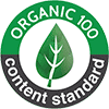100% organická bavlna značka logo