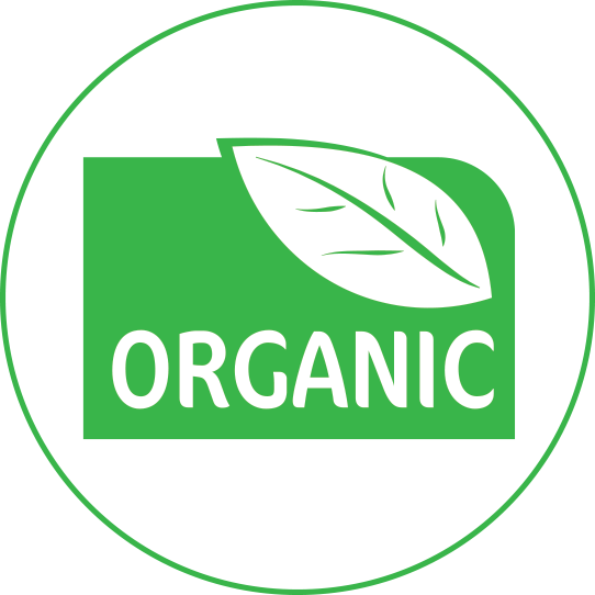 100% organická bavlna značka logo